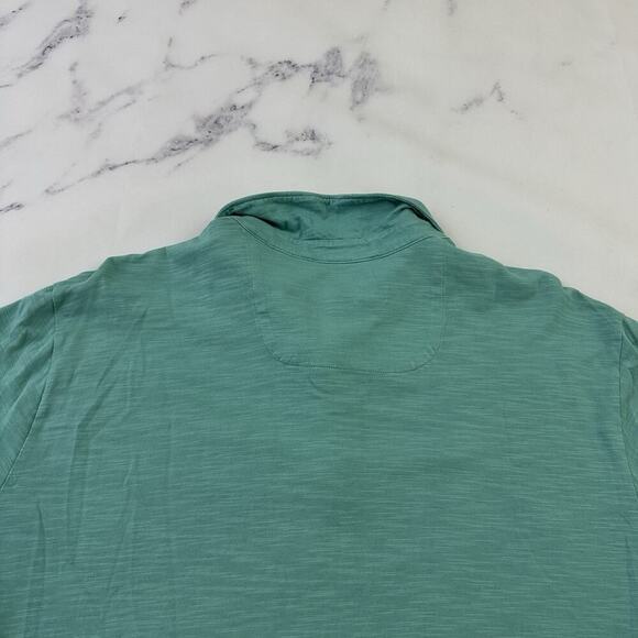 Tommy Bahama Mens Polo Shirt Size L Light Teal Blue Short Sleeve Solid - Picture 9 of 12